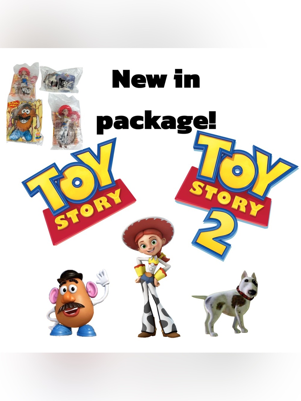 1998-99 McDonald's Burger King Toy Story Jessie Scud Mr Potato Head Lot